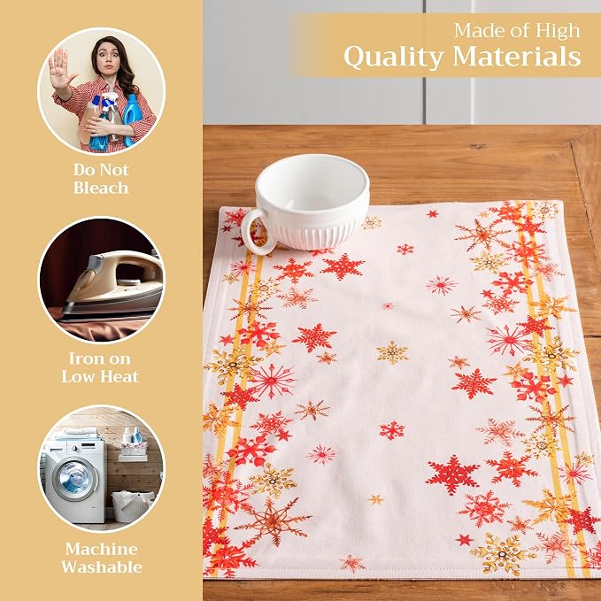 Maison d' Hermine Placemats Set of 4 Reusable 100% Cotton | Cloth Place Mats - Image 3