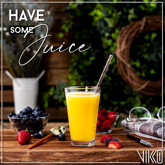 Vikko Drinking Glasses, 9.5 Ounce Water Tumblers, Thick and Durable Tapered - Image 3