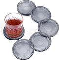 Modern Clear Glass Coasters Set of 6, Cute Coasters Table Mats by GOHDODD