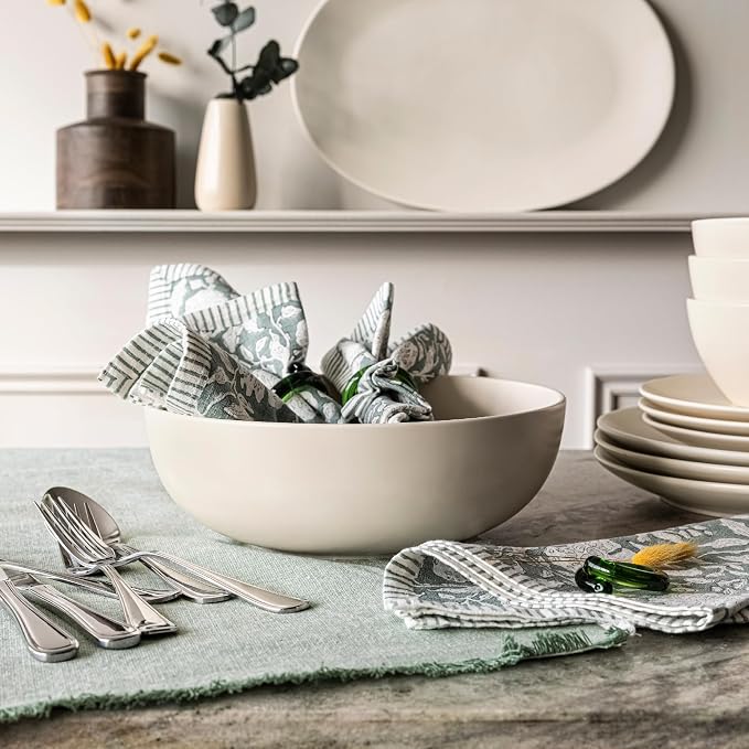Over&Back 18x90 Woven Frayed Chambray Cotton Table Runner - Image 6