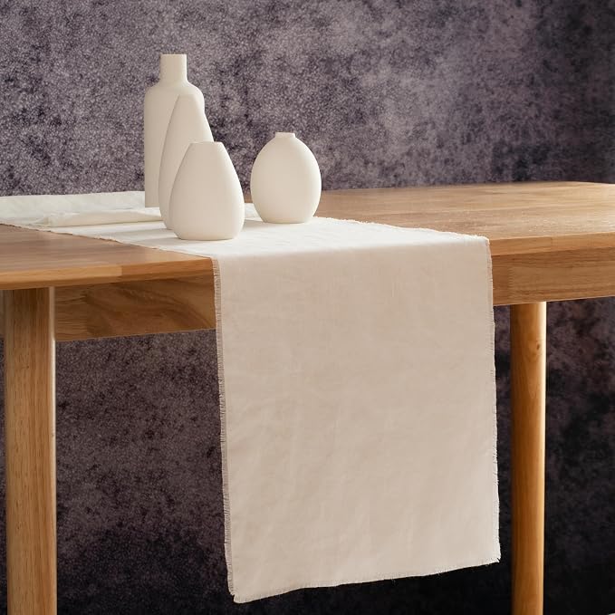 Off-White Linen Table Runner - Image 2