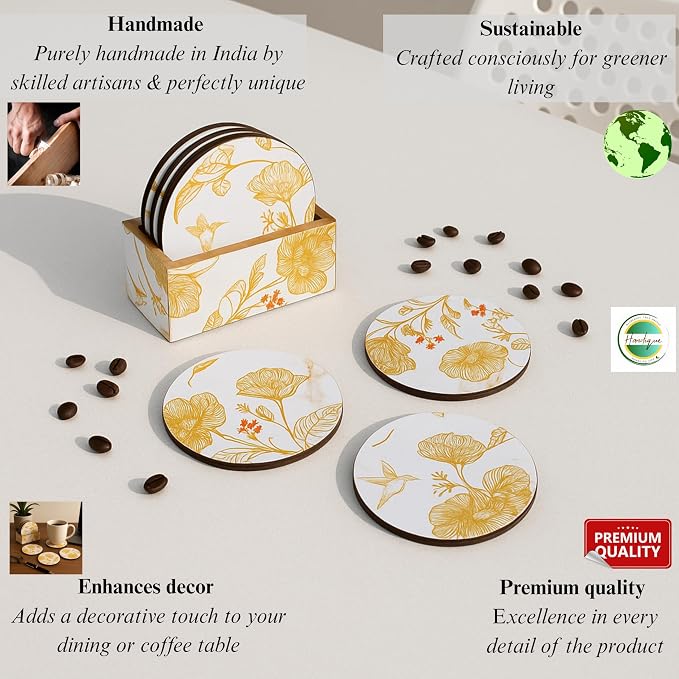 Wooden Coasters for Drinks - Image 3