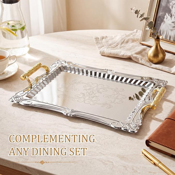 3 Pack Metal Serving Trays - Image 7