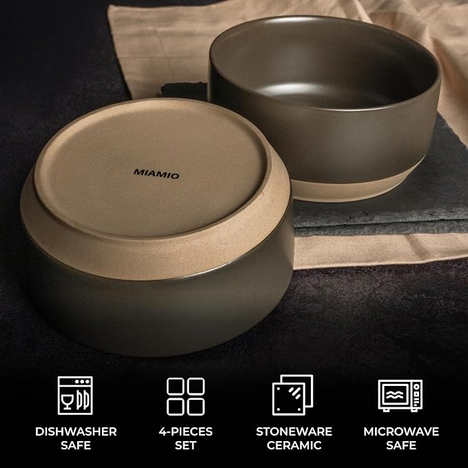 MIAMIO – Bowl Set of 4 / Ceramic Bowl Set - Image 5