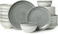 24 Piece Dinnerware Sets for 8, Modern Stoneware Plates and Bowls Sets by Pokini