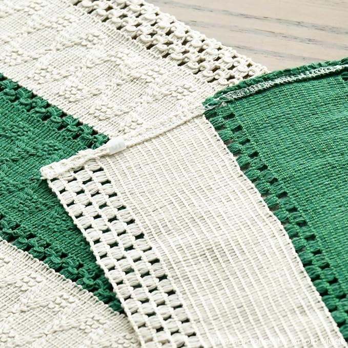 Artoid Mode Emerald Green Farmhouse Rustic Table Runner 12x48 Inch | Seasonal - Image 5