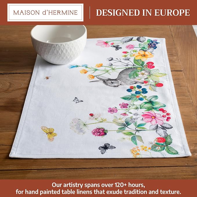 Maison d' Hermine Placemats Set of 4 Reusable 100% Cotton | Cloth Place Mats - Image 2