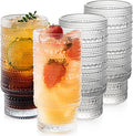 4 Pack Vintage Glassware Drinking Glasses Set, 16 oz Hobnail Glassware by Polishyourdreamlightupthefuture