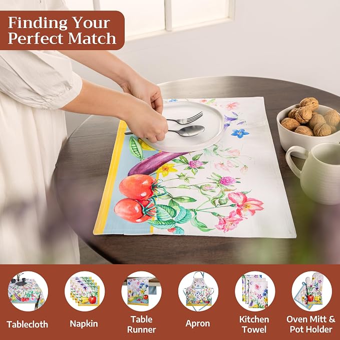 Maison d' Hermine Placemats Set of 4 Reusable 100% Cotton | Cloth Place Mats - Image 4