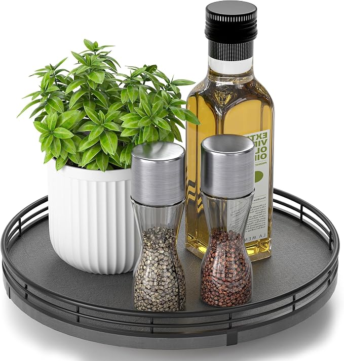 AMH10-Inch Natural Slate Lazy Susan by AMH