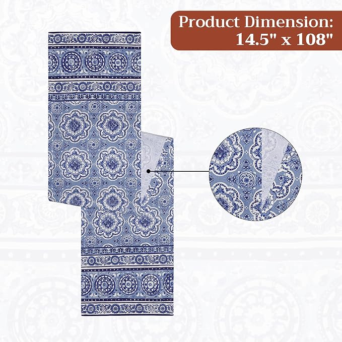 Maison d' Hermine Table Runner 100% Cotton 14.50" x 108" | Table Runners 108 - Image 7