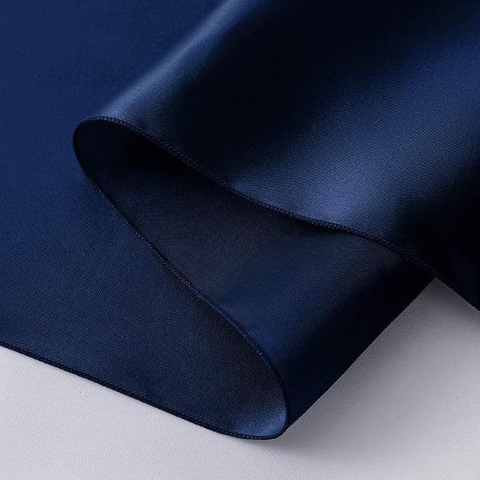 Horbaunal 24 Pack Navy Blue Satin Table Runner 12 x 108 Inch | Smooth Table - Image 7