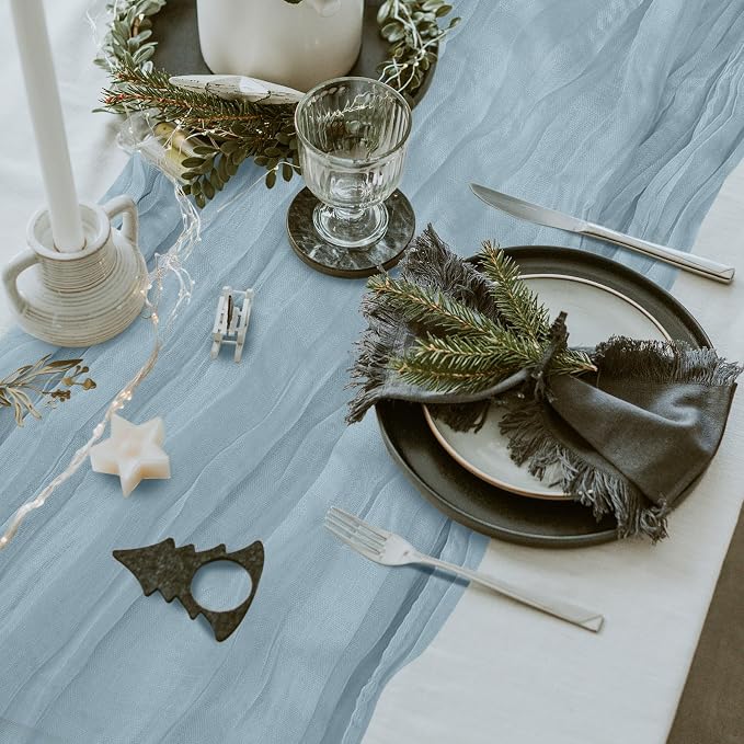 6 Pack Cheesecloth Table Runner 10Ft Christmas Gauze Boho Table Runners - Image 5