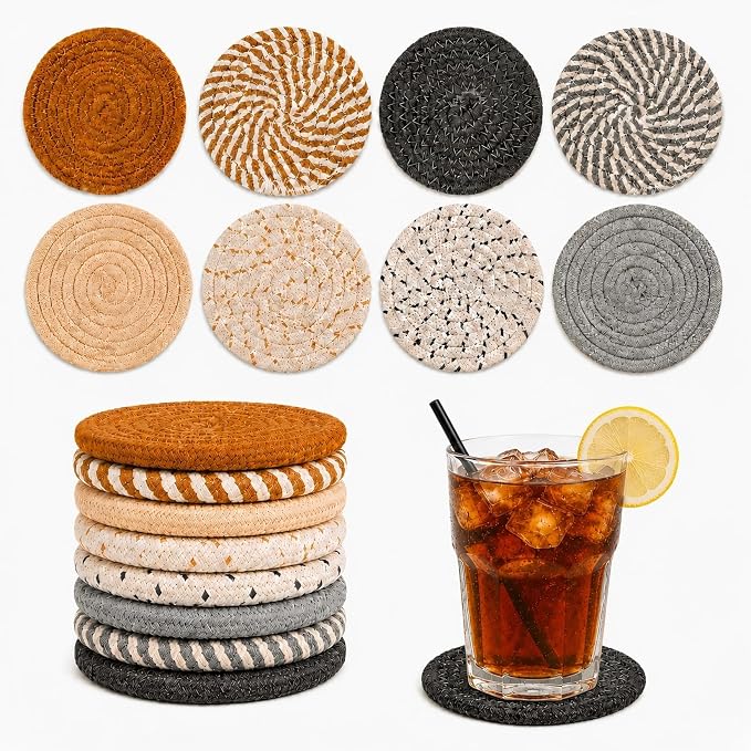 MAQIHAN 8 PCS Coasters for Drinks by MaqiIhanCustomOfficial