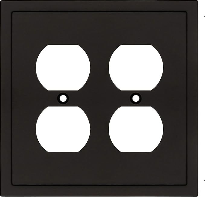 Modern Edge Decorative Wall Plate Switch Plate Outlet Cover, Durable Solid Zinc by HenneBery
