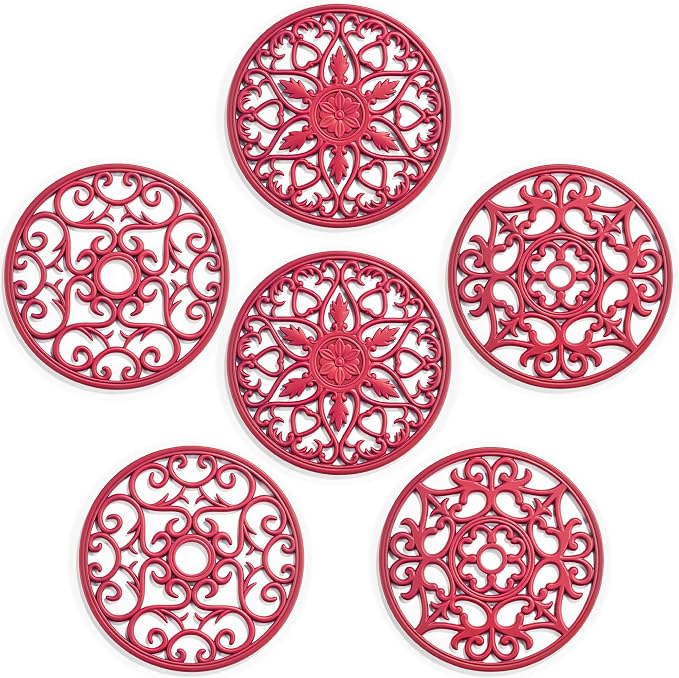SMARTAKE 6 Set Silicone Trivet Mats by SMARTAKE