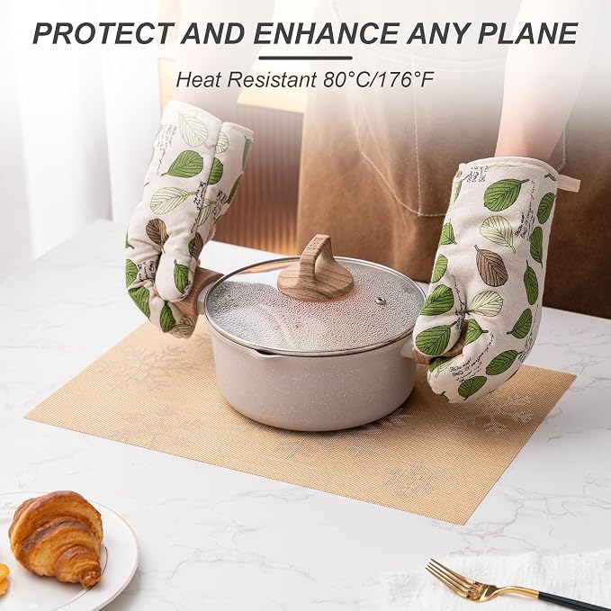 Placemats Set of 4 Washable Indoor | Outdoor Vinyl Place Mats - Image 3