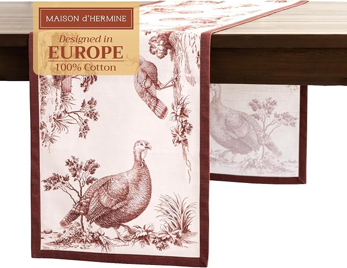 Maison d' Hermine Table Runner 100% Cotton 14.50" x 108" | Table Runners 108 by MaisondHermine
