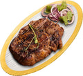 Tempered Glass Oval Meat Serving Tray – Durable Food Platter by GAC