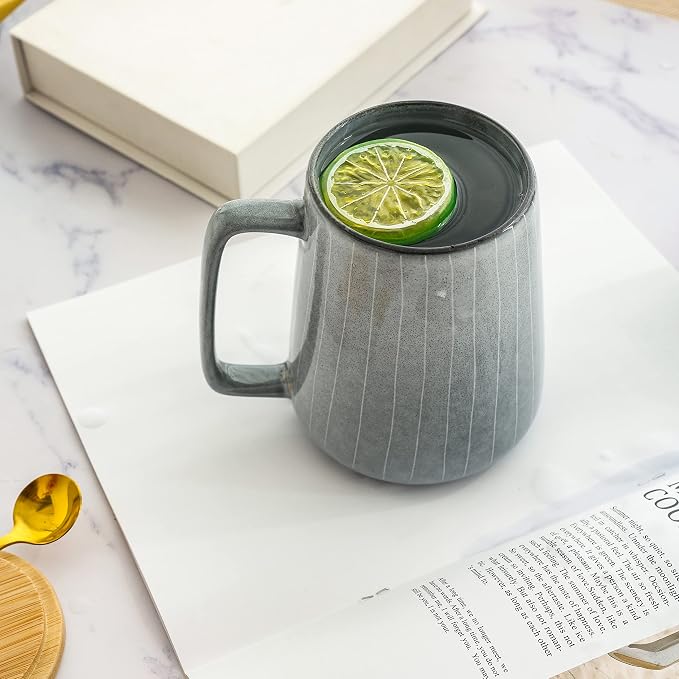 Large Ceramics Coffee Mugs, 24 OZ, Large Handle Design, Extra Large Tea and - Image 4
