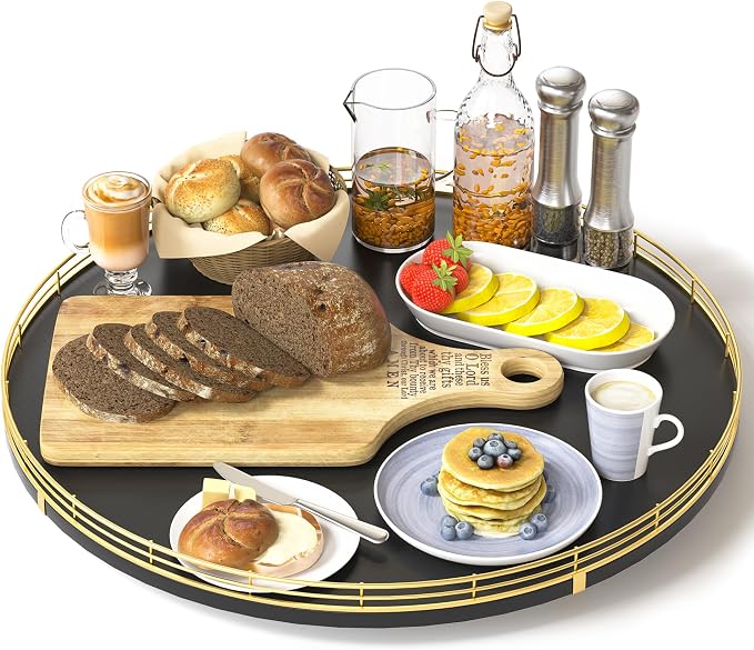 Oroyutor 16-Inch Oak Lazy Susan Organizer by Oroyutor