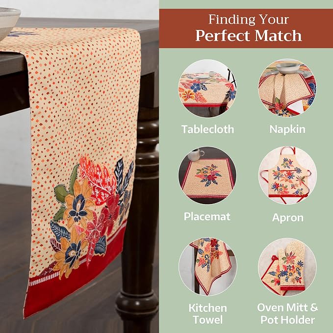 Maison d' Hermine Table Runner 100% Cotton 14.50" x 108" | Table Runners 108 - Image 5