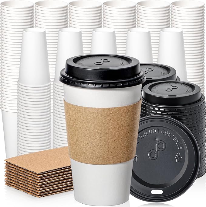 Fit Meal Prep 500 Pack 16 oz Disposable Coffee Cups by FMPBRANDS