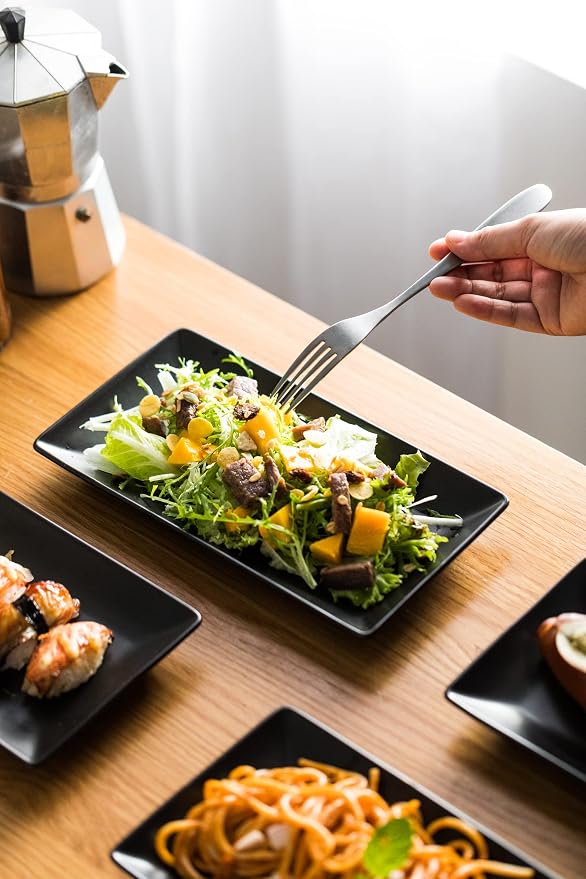 LAUCHUH Serving Platters, 10 inch Porcelain Serving Plates Sushi Plates | - Image 7