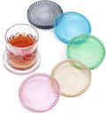 Modern Clear Glass Coasters Set of 6, Cute Coasters Table Mats by GOHDODD