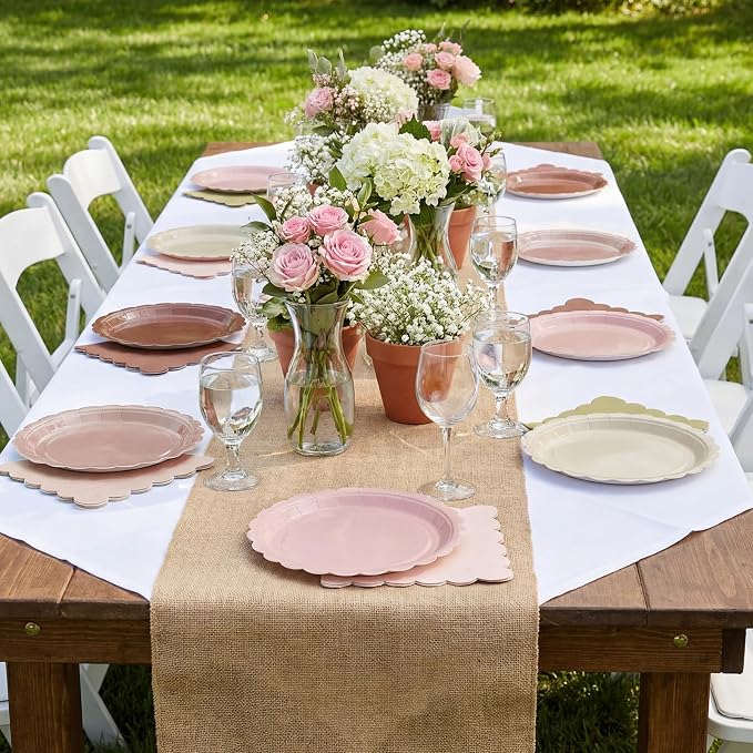 110 Pcs Boho Party Supplies Plates and Napkins Tableware Set Serve 25 Guests - Image 5