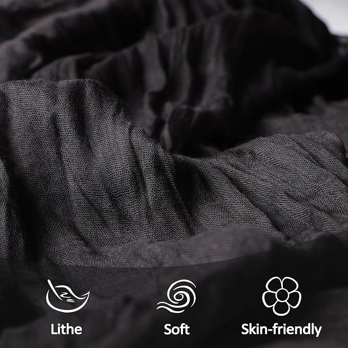 10 Pack 17 x 108 Inch Black Table Runner Cheesecloth | Gauze Cheese Cloth - Image 5