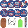 Bartogro 8 Pcs Diamond Painting Coaster Kits, DIY Football Diamond Art Coasters by Bartogro