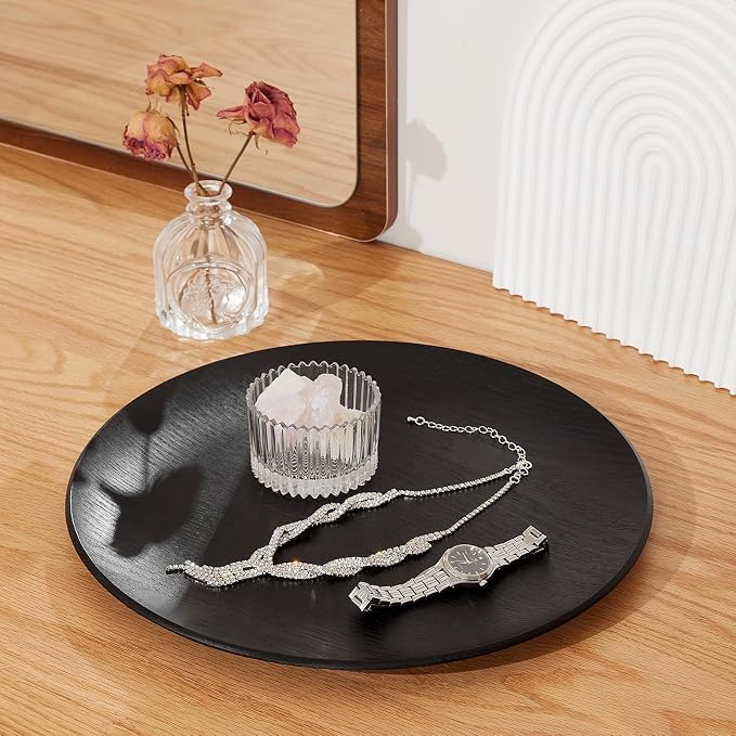 Wood Serving Tray: Black Decorative Tray - Image 8