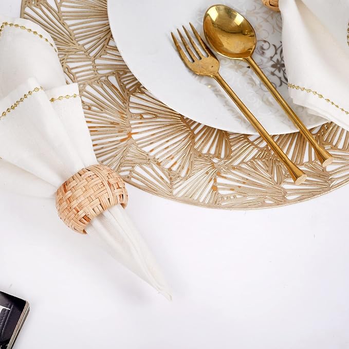 ALPHA Living HOME Farmhouse Napkin Rings - Image 2