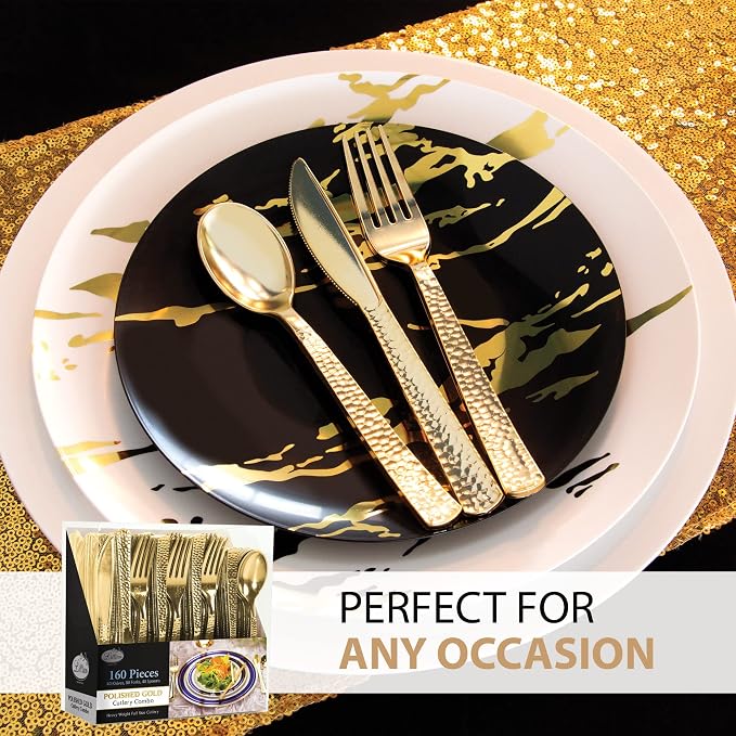 Plastic Cutlery Silverware Extra Heavyweight Disposable Flatware, Full Size - Image 5
