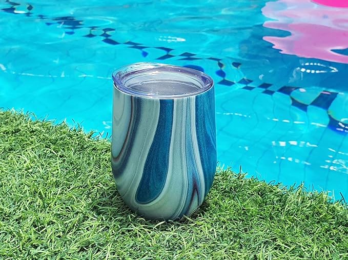 CHILLOUT LIFE 12 oz Stainless Steel Wine Tumblers 4 Pack - Image 7