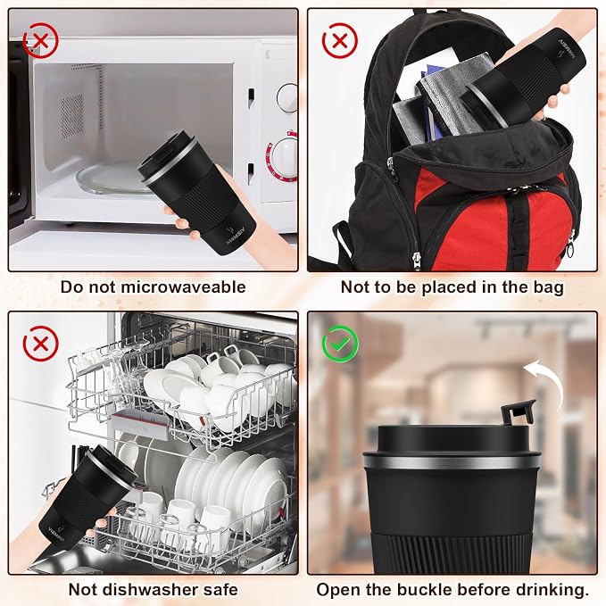 MOMSIV 17oz Travel Coffee Mug, Insulated Coffee Cup - Image 6