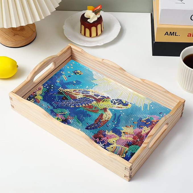 EWJRNSF Diamond Art Kits for Adults Wooden Serving Trays - Image 7