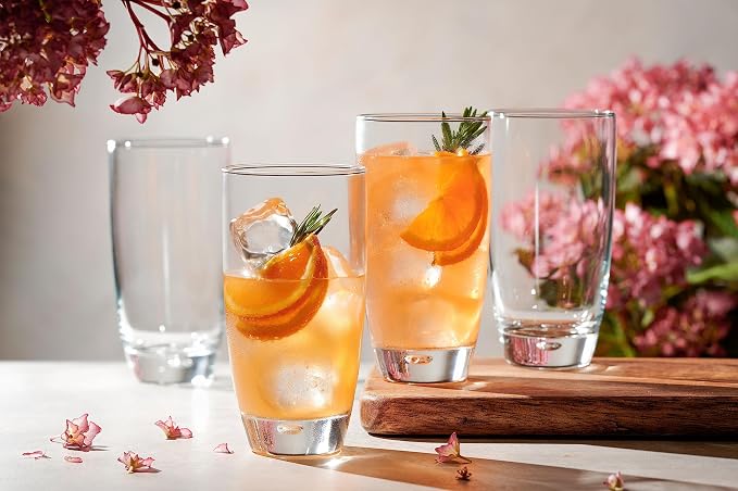 Glaver's Highball Glasses Set Of 4, 16 Oz. Drinking Glasses, Unique Water Glass - Image 2