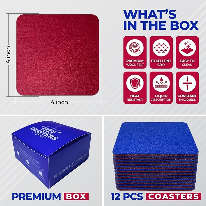 A&A Wonders Premium Felt Coasters - Image 2