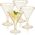 Liacere 24 Pack Gold Plastic Martini Glasses by Liacere