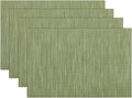 SHACOS Placemats Set of 4 Woven Vinyl Place Mats by SHACOS