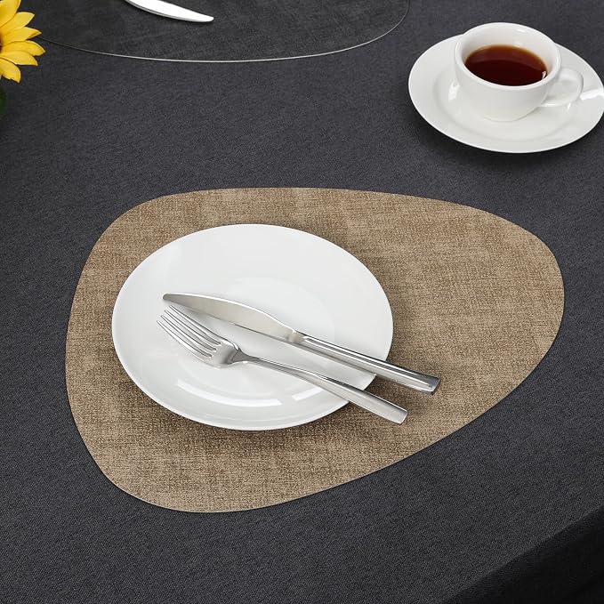 Faux Leather Placemats Set of 6, Dual Sided - Image 8