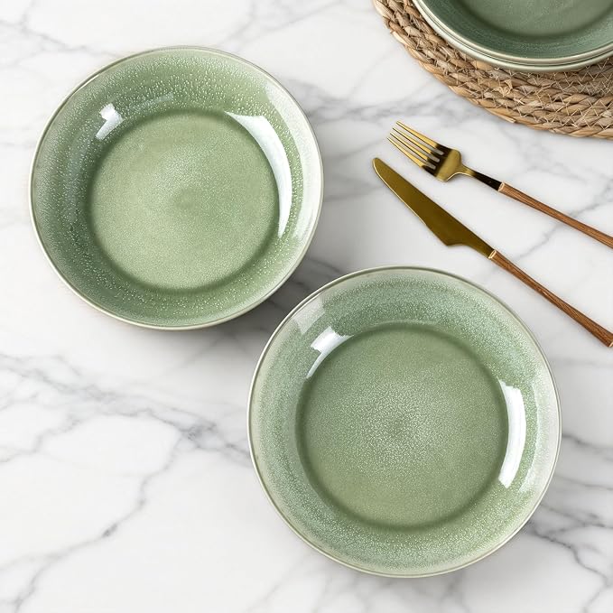 AmorArc 8.5’’ Ceramic Pasta Bowls Set of 4, 36oz Large Stoneware Bowls Set | - Image 3