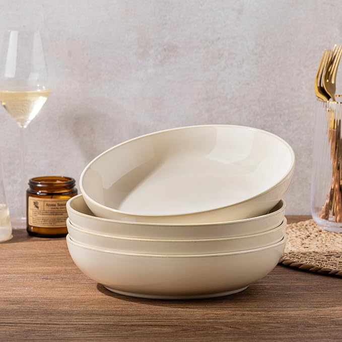 AmorArc 8.5'' Large Ceramic Pasta Bowls, 36oz Stoneware Pasta Serving Bowls Set - Image 6