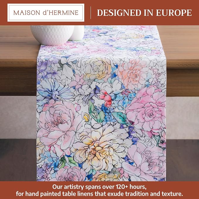 Maison d' Hermine Table Runner 100% Cotton 14.50" x 72" | Table Runners 72 - Image 2