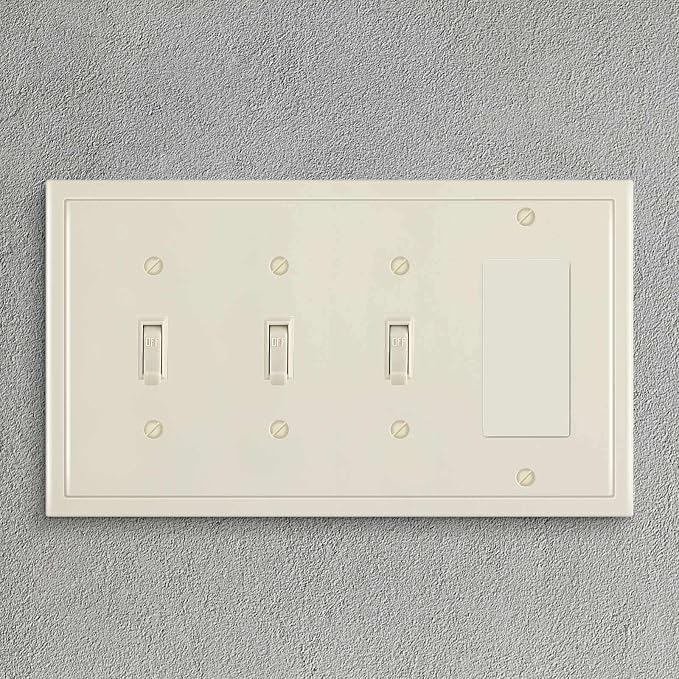 Modern Edge Decorative Wall Plate Switch Plate Outlet Cover, Durable Solid Zinc - Image 4