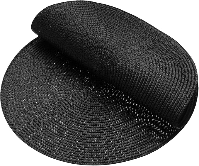 AHHFSMEI Round Placemats Set of 4 Heat Resistant Washable Non-Slip Woven - Image 4