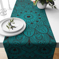 Boho Mandala Table Runners for Dinning Room, Bohemian Mandala Flower, Cotton by YCness
