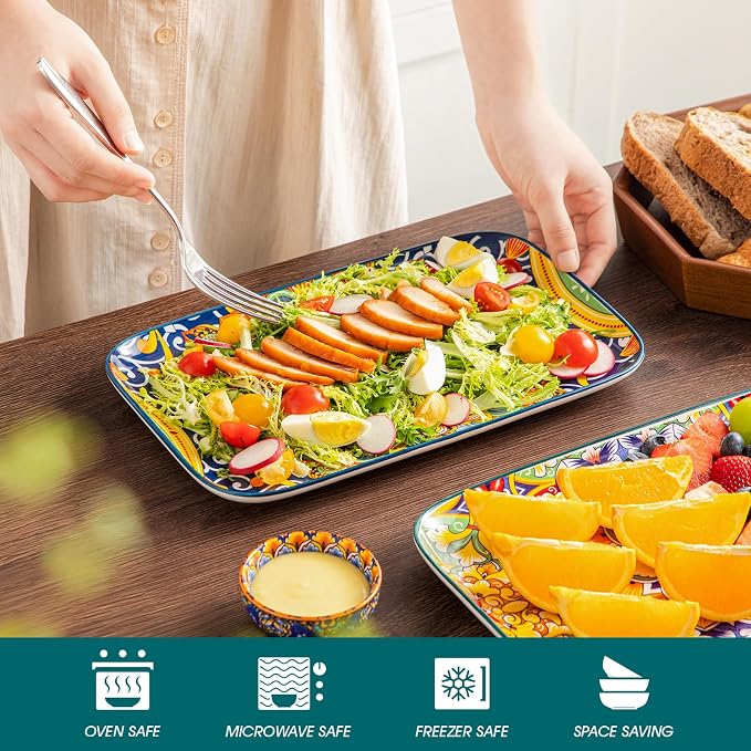 vancasso Serving Platters Set of 4, Microwave & Dishwasher Safe - Image 4